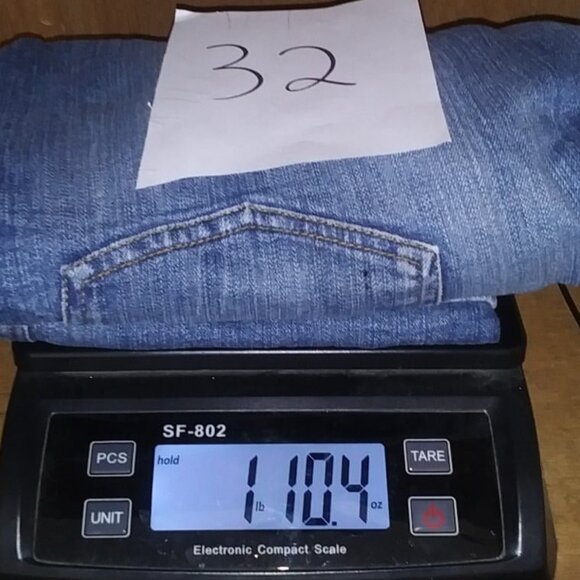 No Boundaries Women's Jean Blue Capri Cuffed Overalls Size 15 - Picture 7 of 7